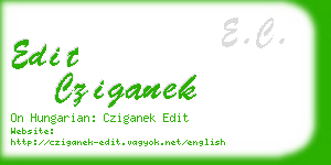 edit cziganek business card